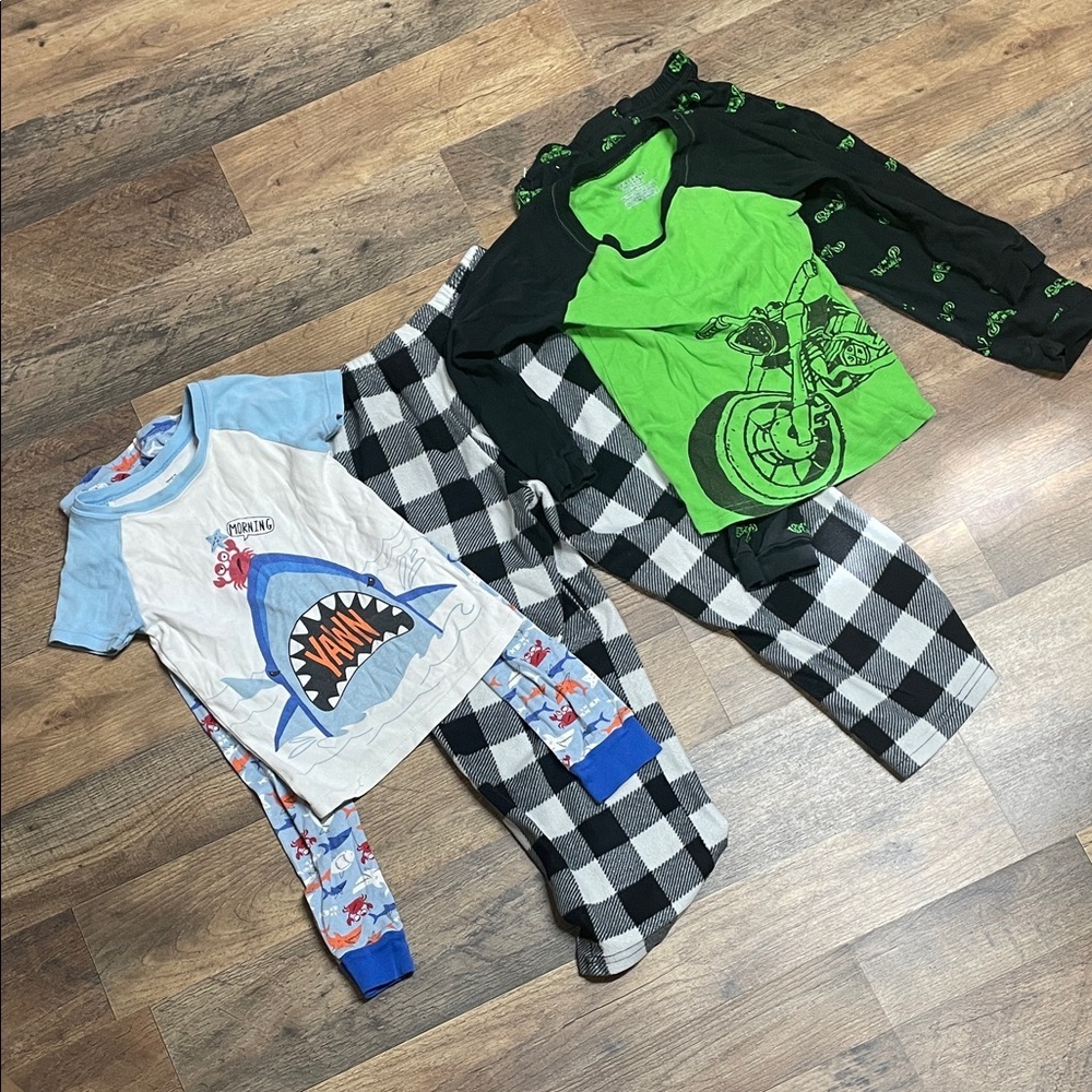 New Mix Kids Pajamas Set - Blue, Green, Black